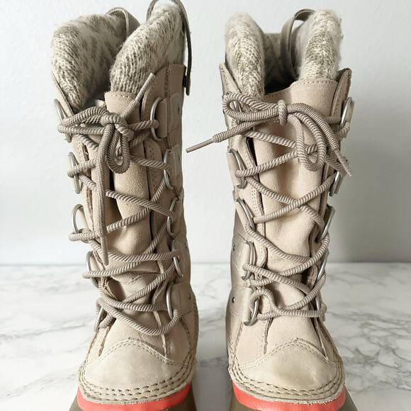 Sorel Joan of Arctic Knit Boot Women’s Size 8.5 Waterproof Winter Snow lace up - Picture 4 of 11